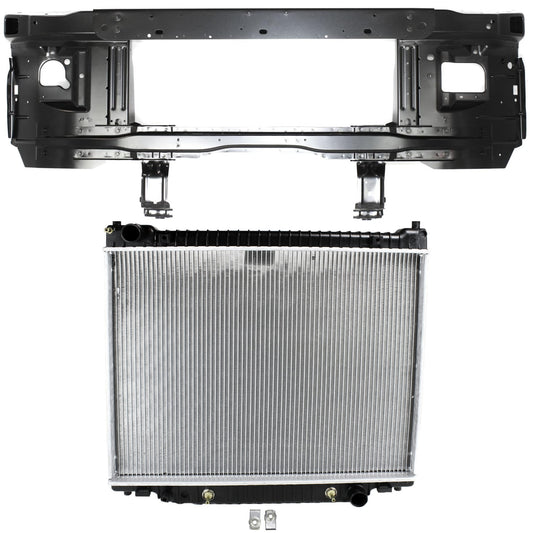 2-Piece Kit Radiator, 6 Cyl 4.2L, includes (1) Radiator and (1) Radiator Support