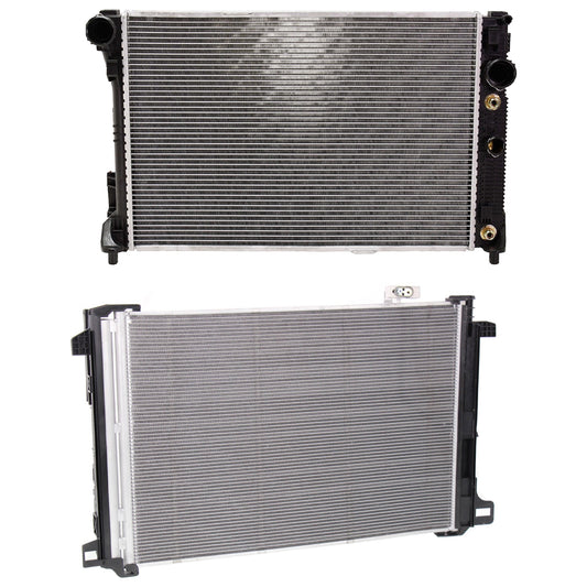 2-Piece Kit Radiator, Includes (1) A/C Condenser and (1) Radiator
