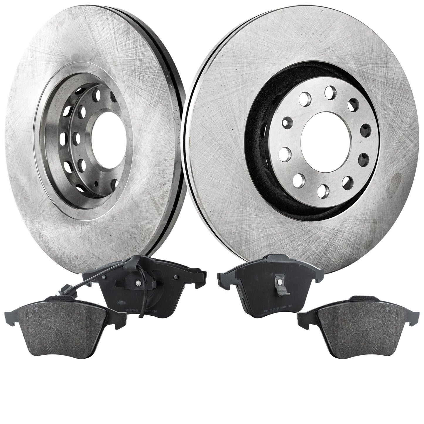 2-Wheel Set Front Brake Disc and Pad Kit, Plain Surface 5 Lugs 311.91 mm Ceramic Pro-Line Series, Includes (2) Brake Disc and (1) Brake Pad Set