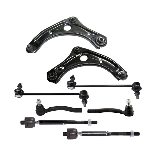 8-Piece Kit Front Suspension Kit, Includes (2) Sway Bar Link, (4) Tie Rod End and (2) Control Arm