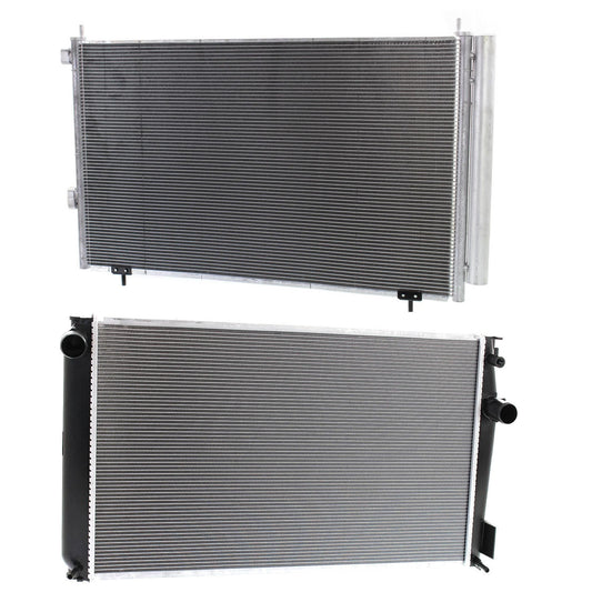 2-Piece Kit Radiator, Includes (1) A/C Condenser and (1) Radiator