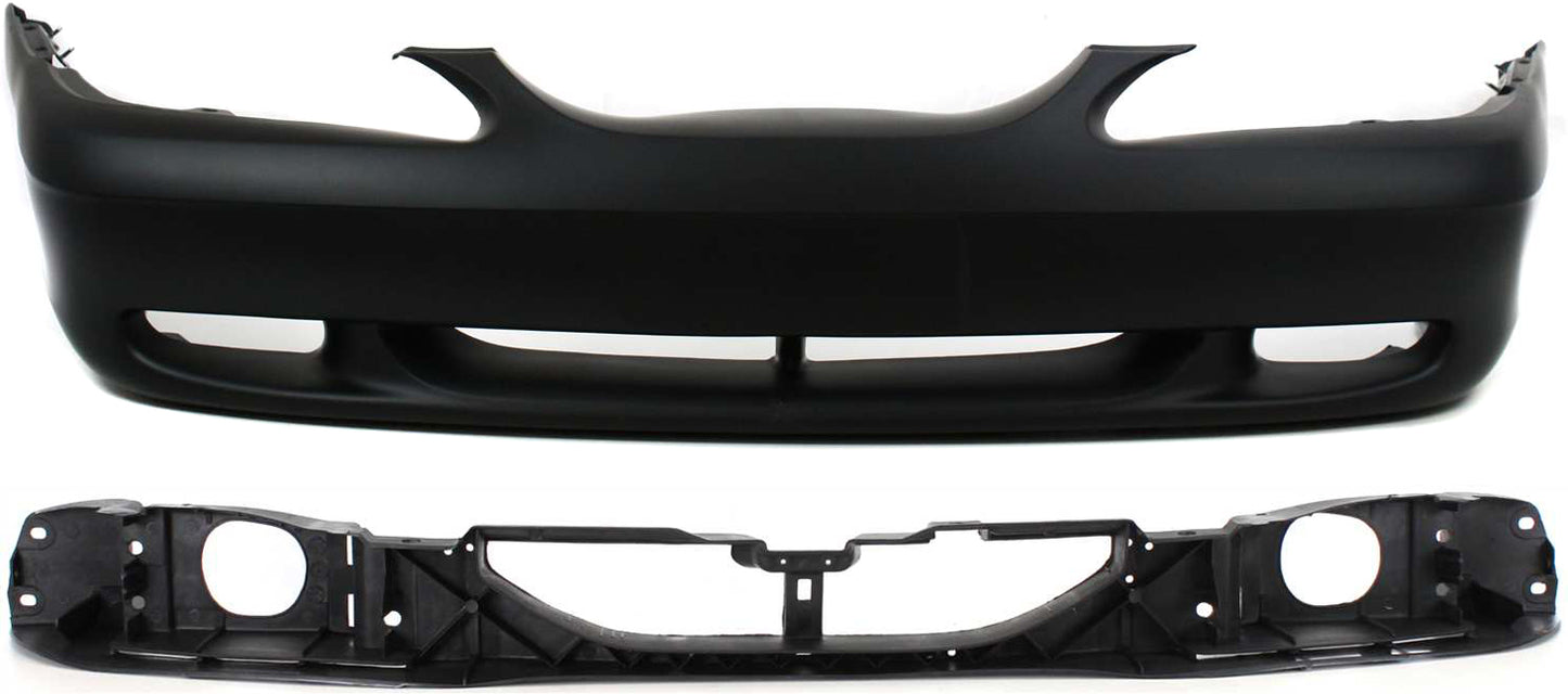 2-Piece Kit, Front Primed Bumper Cover, Includes (1) Bumper Cover and (1) Header Panel