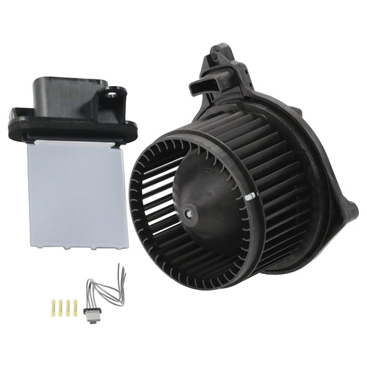 2-Piece Kit Blower Motor, includes (1) Blower Motor and (1) Blower Motor Resistor