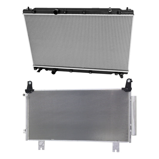 2-Piece Kit Radiator, 1.5L, 4Cyl, Includes (1) Radiator and (1) A/C Condenser