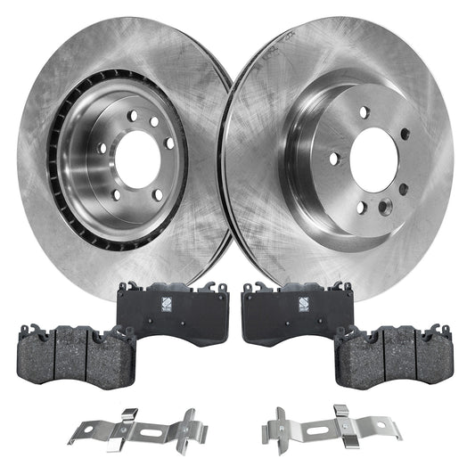 2-Wheel Set Front Brake Disc and Pad Kit, Plain Surface 5 Lugs 359.92 mm Organic Pro-Line Series, Includes (1) Brake Pad Set and (2) Brake Disc