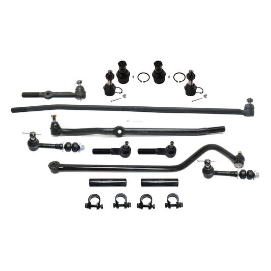 13-Piece Kit Front Suspension Kit, Includes (4) Ball Joint, (2) Sway Bar Link, (2) Tie Rod Adjusting Sleeve, (4) Tie Rod End and (1) Track Bar