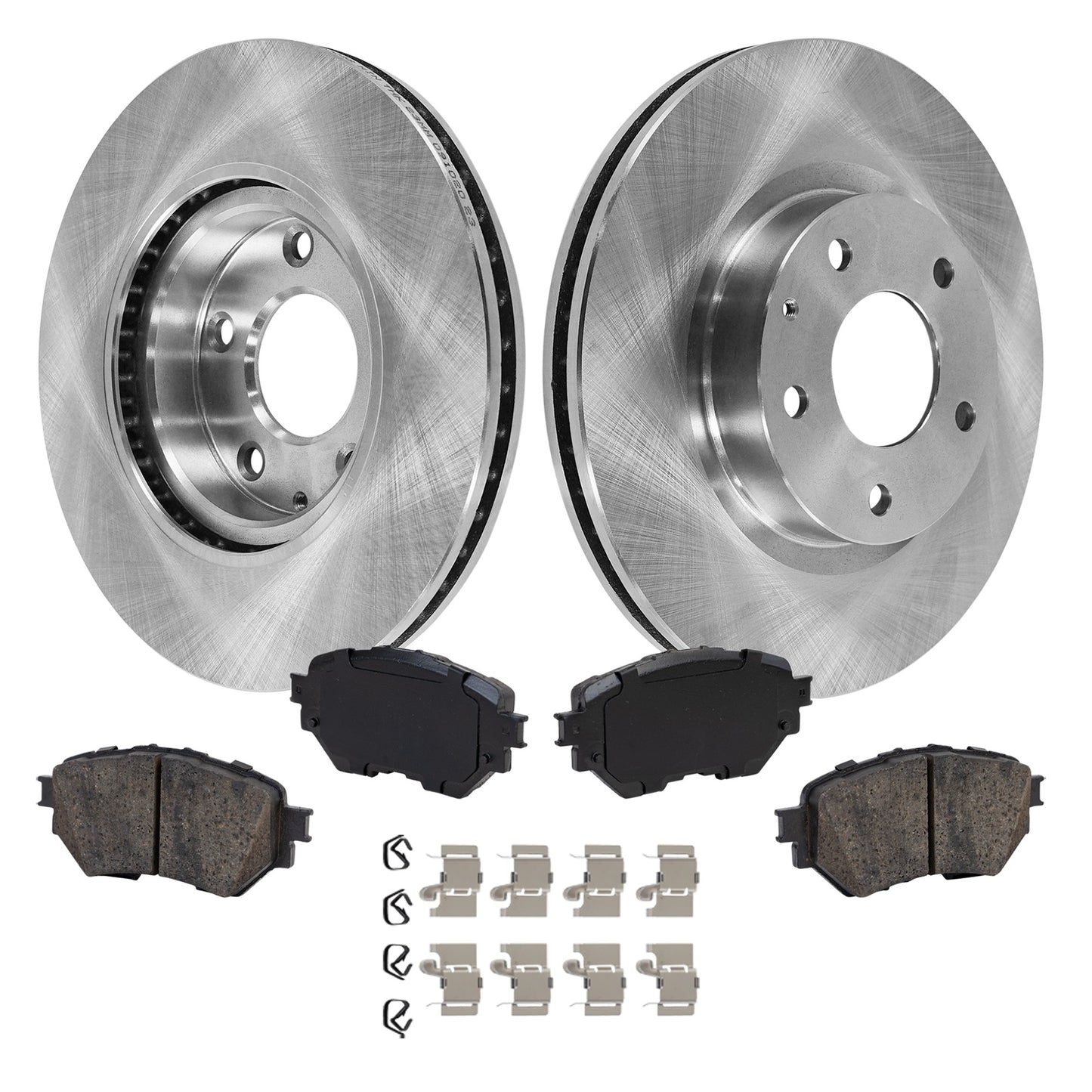 Комплект из 2 передних тормозных дисков и колодок, гладкая поверхность, 5 болтов, 295 мм, керамические, серия Pro-Line, включает в себя (2) тормозных диска и (1) комплект тормозных колодок