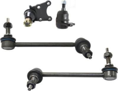 6-Piece Kit Front, Driver and Passenger Side Suspension Kit, Includes (2) Sway Bar Link and (4) Ball Joint