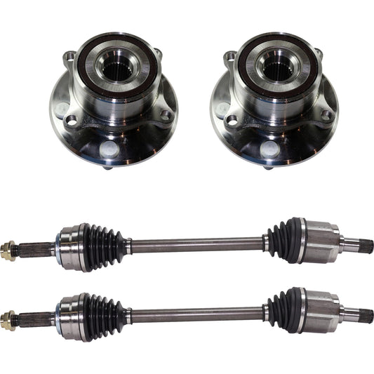 4-Piece Kit Front, Driver and Passenger Side Suspension Kit, Includes (2) Axle Assembly and (2) Wheel Hub