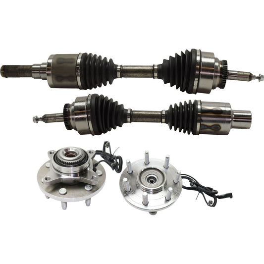 4-Piece Kit Front, Driver and Passenger Side Suspension Kit, Includes (2) Wheel Hub and (2) Axle Assembly