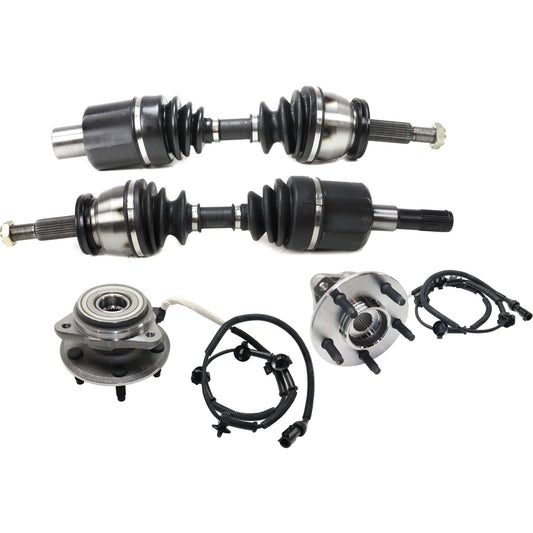 4-Piece Kit Front, Driver and Passenger Side Suspension Kit, Includes (2) Axle Assembly and (2) Wheel Hub