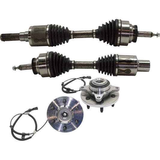 4-Piece Kit Front, Driver and Passenger Side Suspension Kit, Includes (2) Axle Assembly and (2) Wheel Hub