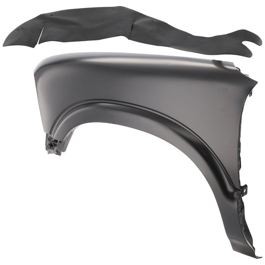 2-Piece Kit Front, Driver Side Fender, For Models Without ZR2 Package (Wide Stance Suspension), Includes (1) Fender and (1) Fender Liner