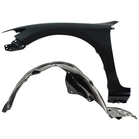 2-Piece Kit Front, Driver Side Fender, 2-Door, Coupe, Includes (1) Fender and (1) Fender Liner