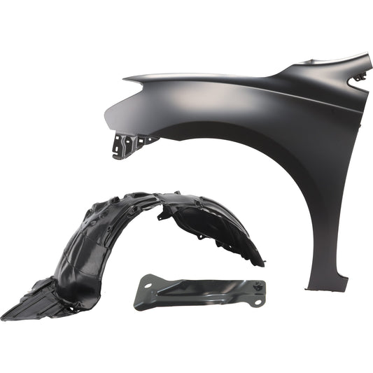 3-Piece Kit Front, Driver Side Fender, For Models Without Rocker Molding, Includes (2) Fender Liner and (1) Fender