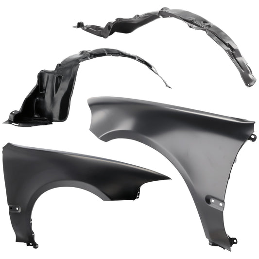4-Piece Kit Front, Driver and Passenger Side Fender, Hatchback, Includes (2) Fender and (2) Fender Liner