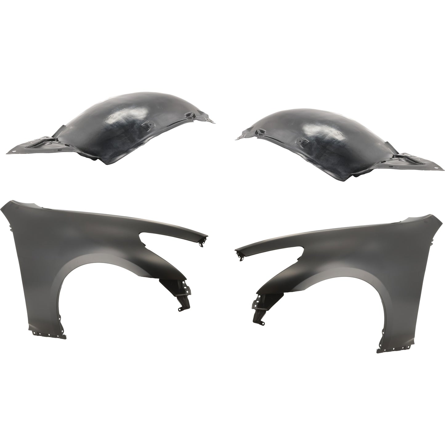 4-Piece Kit Front, Driver and Passenger Side Fender, Sedan, For Models With Sport Package, Includes (2) Fender and (2) Fender Liner