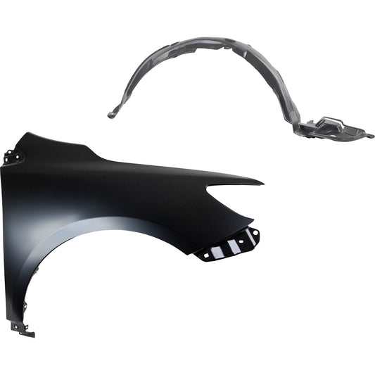 2-Piece Kit Front, Passenger Side Fender, Japan Built Vehicle, Includes (1) Fender and (1) Fender Liner