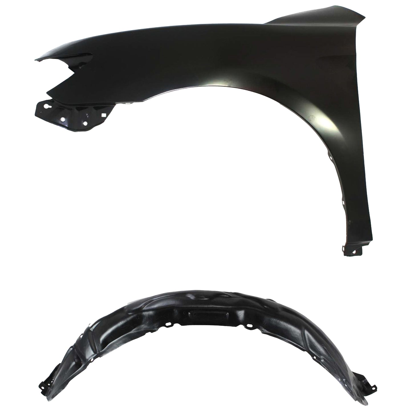 2-Piece Kit, Front, Driver Side Fender, Includes (1) Fender and (1) Fender Liner