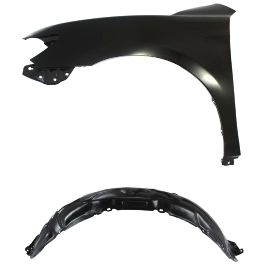 2-Piece Kit, Front, Driver Side Fender, Includes (1) Fender and (1) Fender Liner
