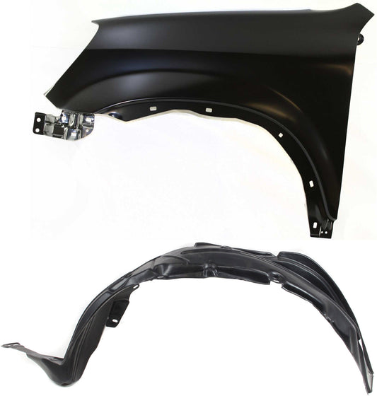 2-Piece Kit, Front, Driver Side Fender, Includes (1) Fender and (1) Fender Liner