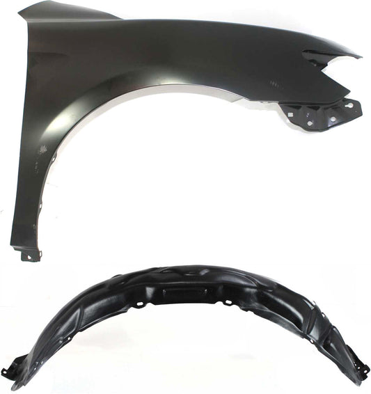 2-Piece Kit, Front, Passenger Side Fender, Includes (1) Fender and (1) Fender Liner