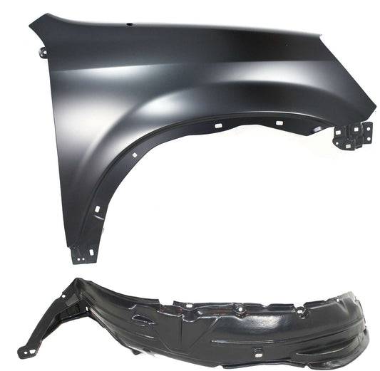 2-Piece Kit, Front, Passenger Side Fender, Includes (1) Fender and (1) Fender Liner