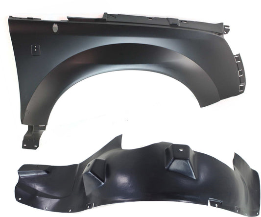 2-Piece Kit, Front, Passenger Side Fender, Includes (1) Fender and (1) Fender Liner