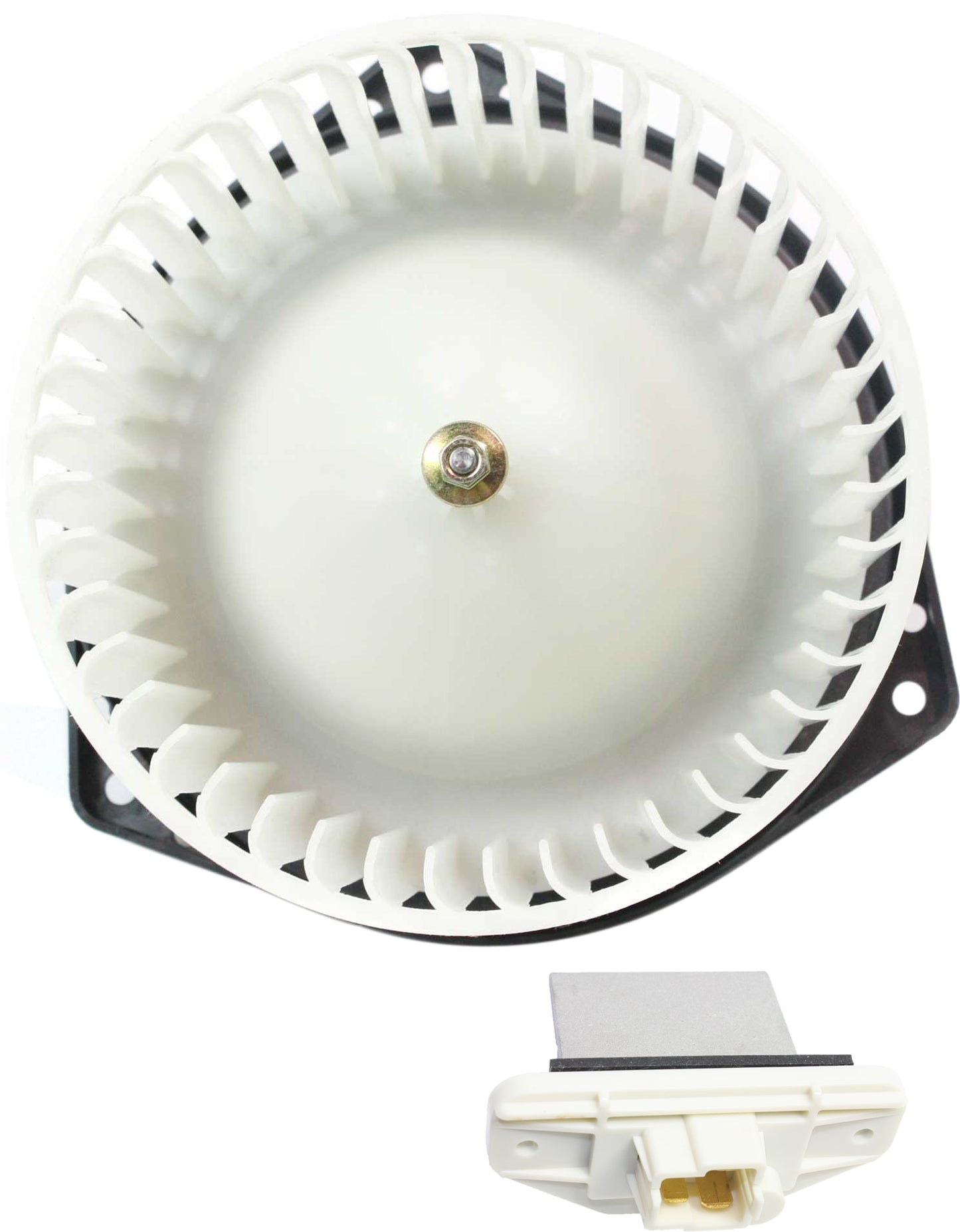 2-Piece Kit Blower Motor Includes (1) Blower Motor and (1) Blower Motor Resistor