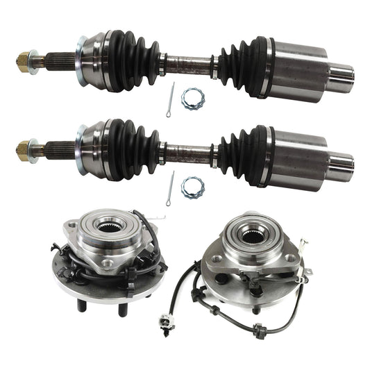 4-Piece Kit Front, Driver and Passenger Side Suspension Kit, Includes (2) Wheel Hub and (2) Axle Assembly