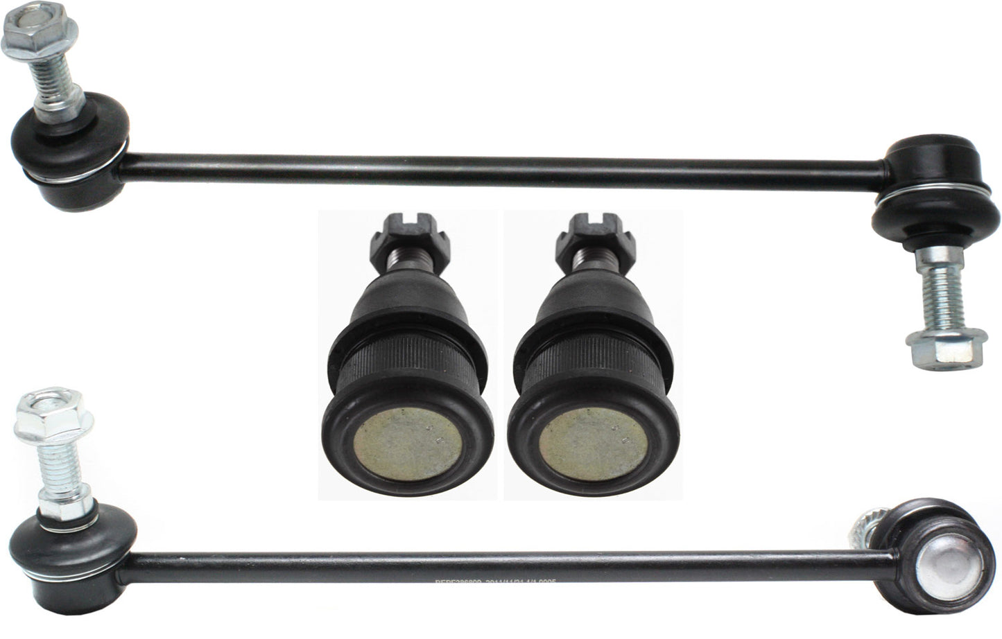 4-Piece Kit Front, Driver and Passenger Side Suspension Kit, Includes (2) Ball Joint and (2) Sway Bar Link