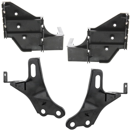 4-Piece Kit Front, Driver and Passenger Side Bumper Bracket, Includes (2) Bumper Reinforcement Bracket and (2) Bumper Bracket