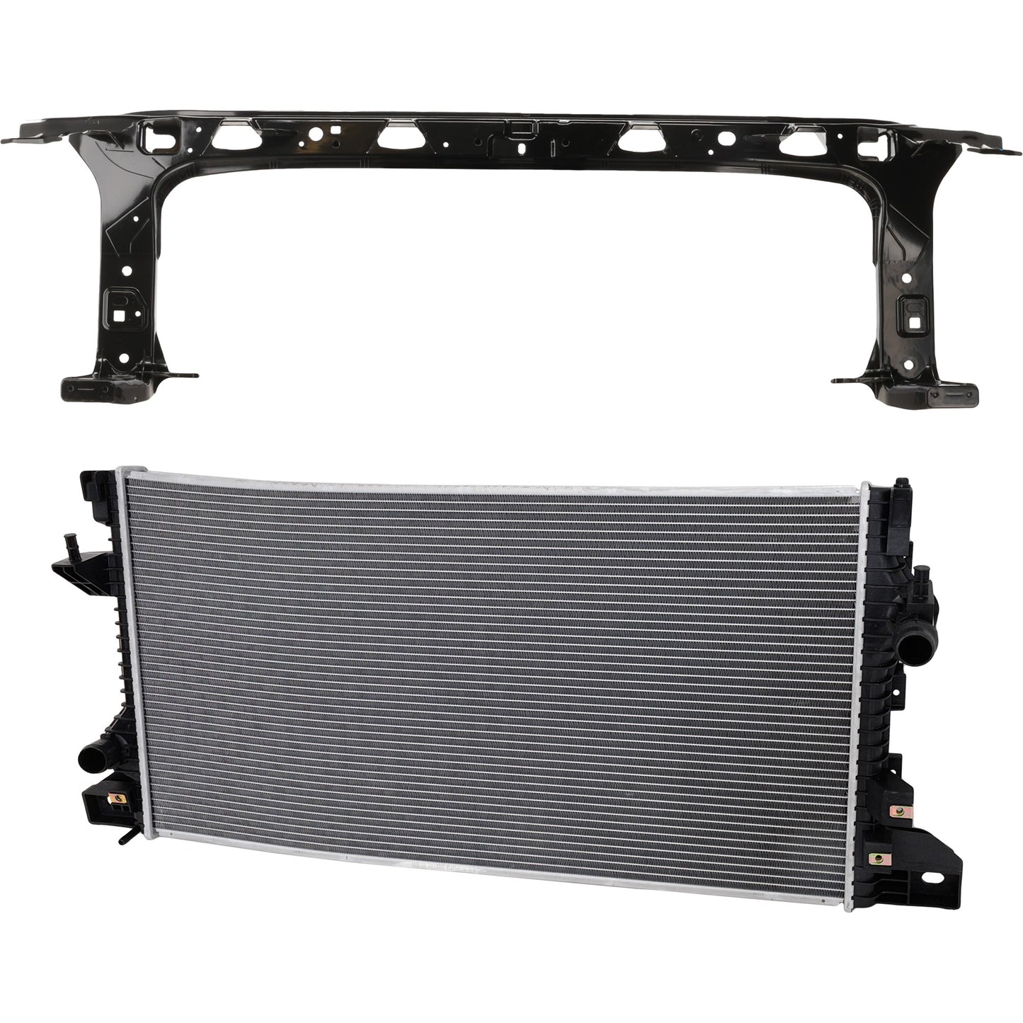 2-Piece Kit Radiator Support Upper Reinforcement Includes (1) Radiator and (1) Radiator Support