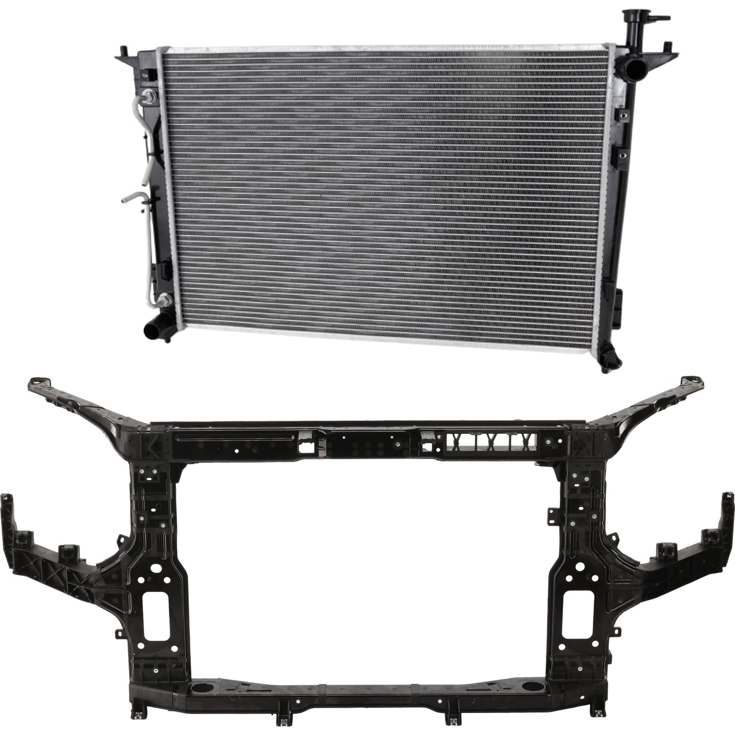 2-Piece Kit Radiator Support Assembly, 3.8L, 6Cyl Includes (1) Radiator and (1) Radiator Support