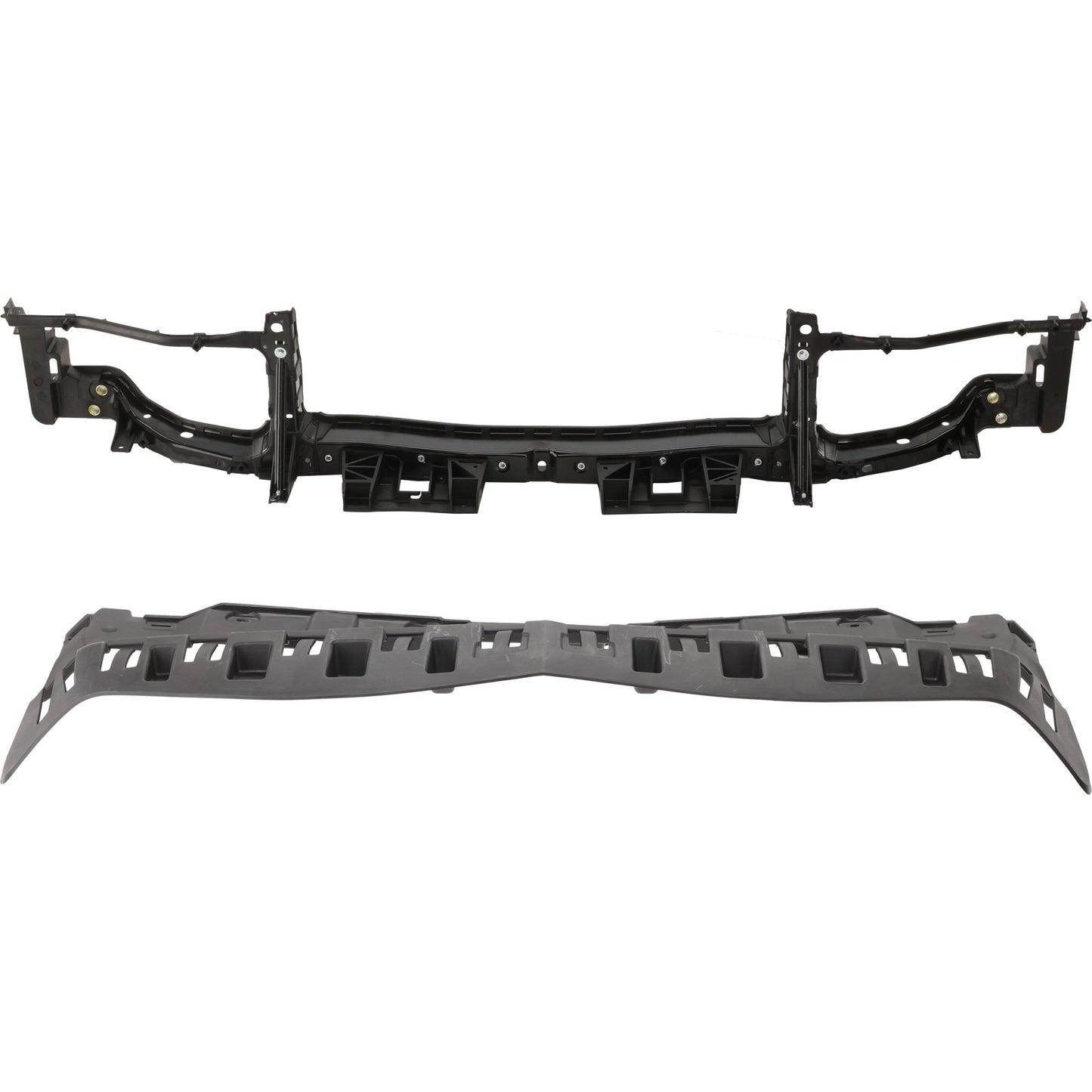 2-Piece Kit Radiator Support Upper Tie Bar Includes (1) Radiator Support and (1) Radiator Support Cover