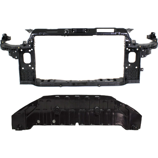 2-Piece Kit Sedan Radiator Support Assembly, 1.8L, 4Cyl, Includes (1) Radiator Support and (1) Bumper Splash Shield