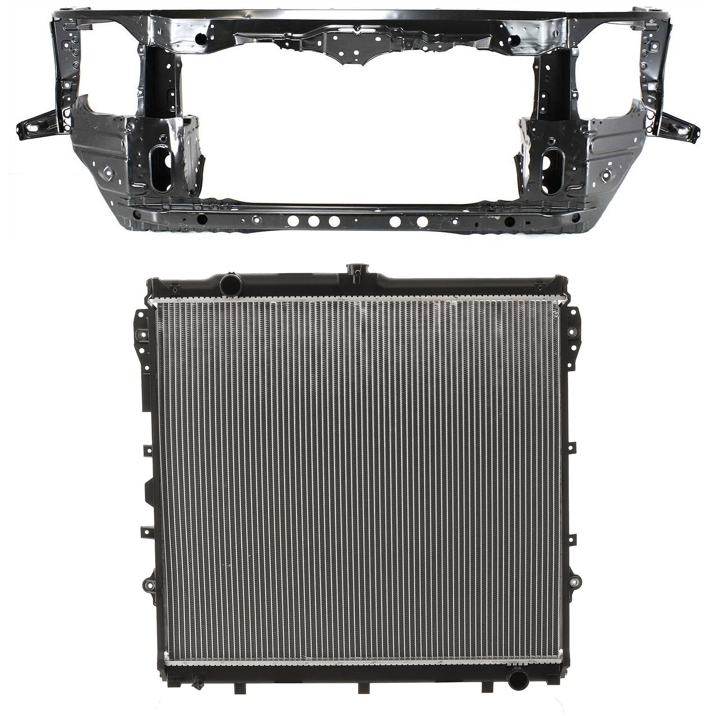 2-Piece Kit Radiator Support Assembly, 4.7L, 8Cyl Includes (1) Radiator and (1) Radiator Support