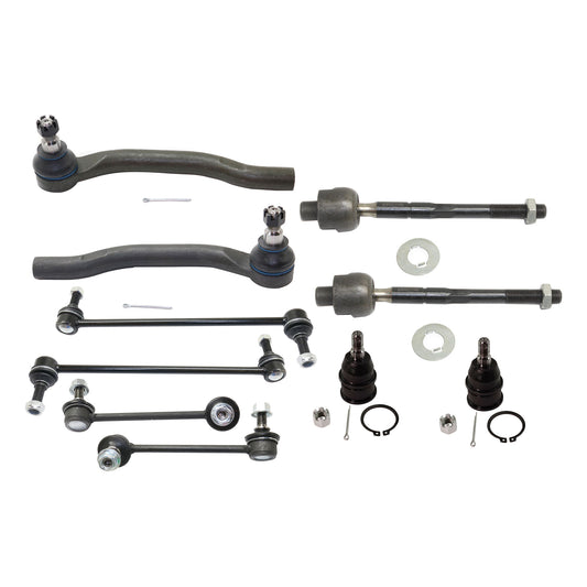 10-Piece Kit Driver and Passenger Side Suspension Kit, Includes (2) Ball Joint, (4) Tie Rod End and (4) Sway Bar Link