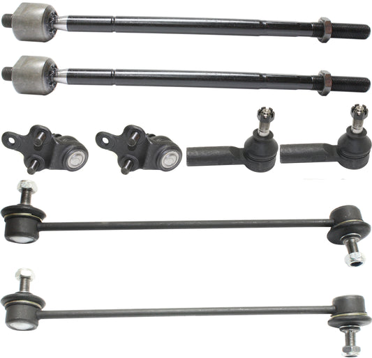 8-Piece Kit Front, Driver and Passenger Side Suspension Kit, Includes (2) Ball Joint, (4) Tie Rod End and (2) Sway Bar Link