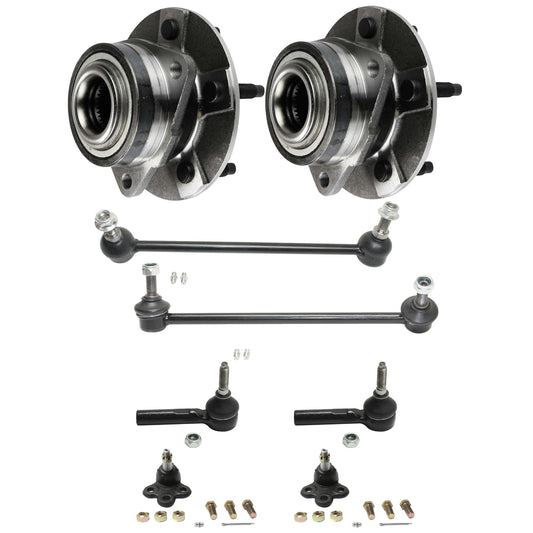 8-Piece Kit Front Suspension Kit, Includes (2) Sway Bar Link, (2) Ball Joint, (2) Tie Rod End and (2) Wheel Hub
