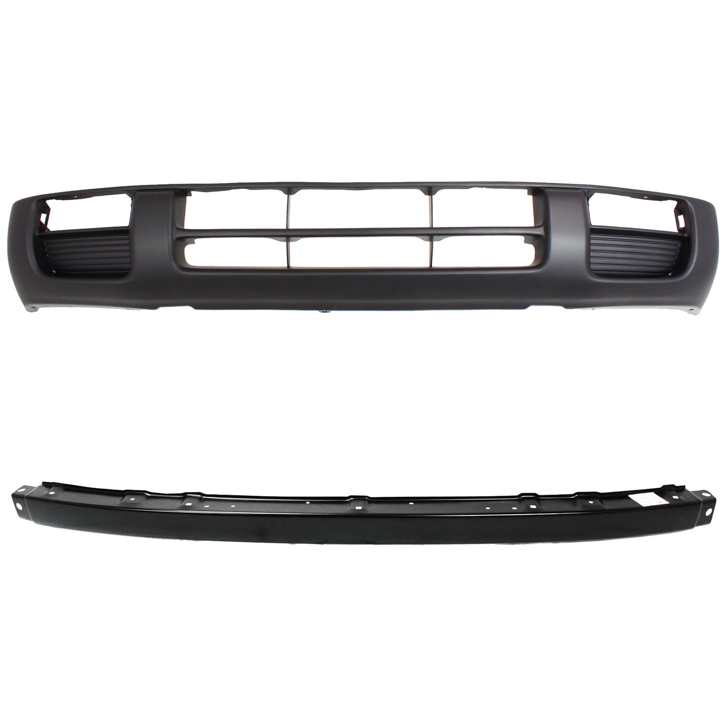 2-Piece Kit, Front, Center Bumper, Painted Black, Includes (1) Bumper and (1) Bumper Cover