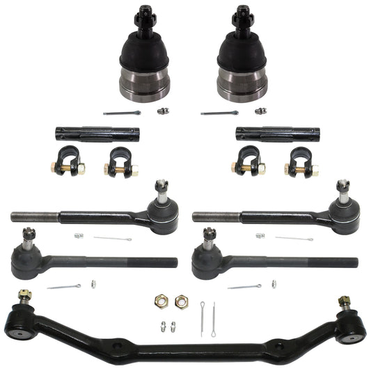 9-Piece Kit Center Link, includes (2) Ball Joint, (1) Center Link, (2) Tie Rod Adjusting Sleeve, and (4) Tie Rod End