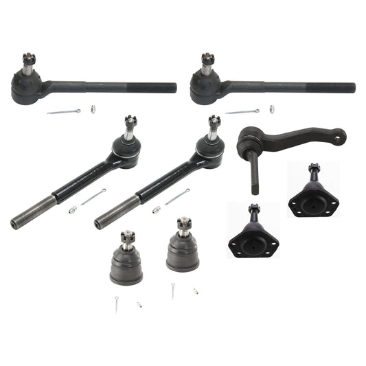 9-Piece Kit Front Idler Arm, Includes (4) Ball Joint, (1) Idler Arm, and (4) Tie Rod End