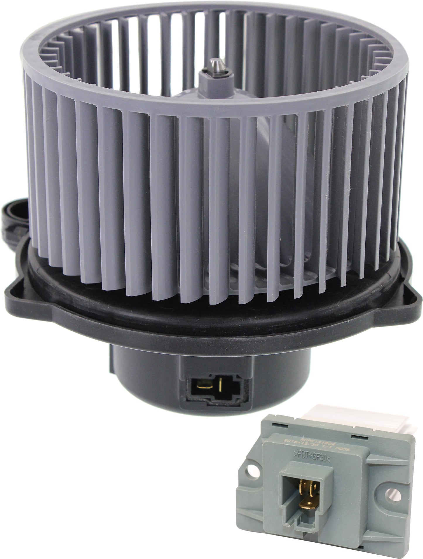 2-Piece Kit Blower Motor Includes (1) Blower Motor and (1) Blower Motor Resistor