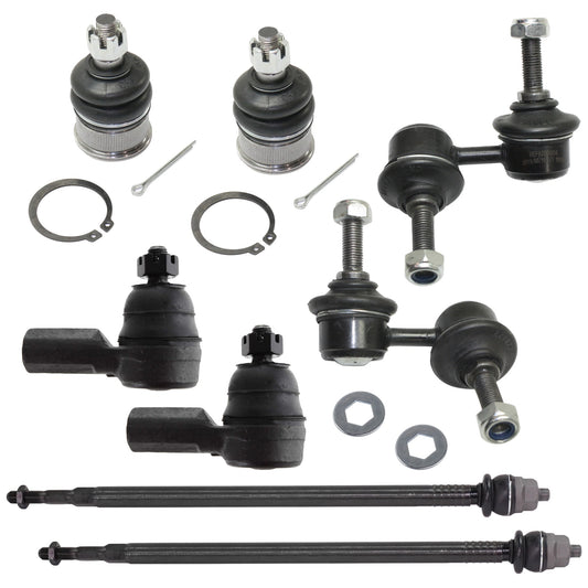 8-Piece Kit Front, Driver and Passenger Side, Inner and Outer Tie Rod End Includes (2) Ball Joint, (2) Sway Bar Link, and (4) Tie Rod End