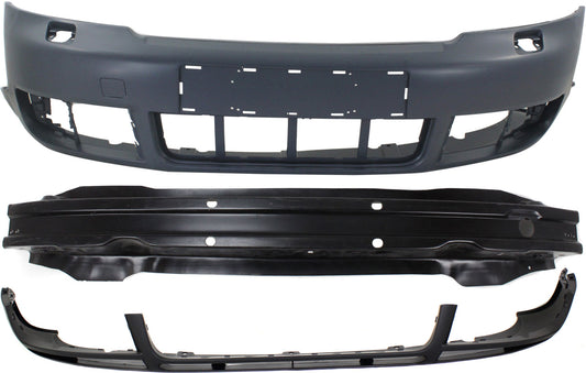 3-Piece Kit, Front Primed Bumper Cover, Includes (1) Bumper Cover, (1) Bumper Reinforcement, and (1) Valance
