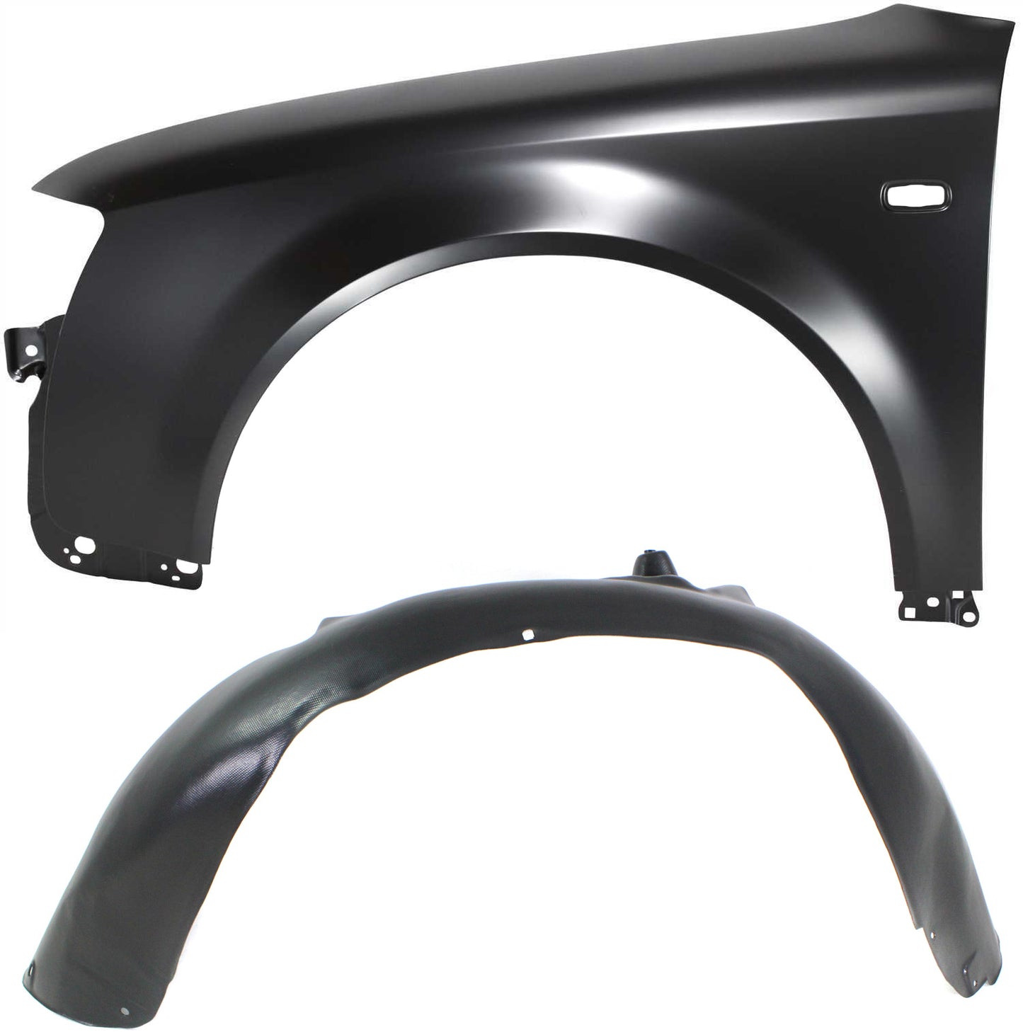 2-Piece Kit, Front, Driver Side Fender, Includes (1) Fender and (1) Fender Liner