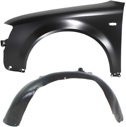 2-Piece Kit, Front, Driver Side Fender, Includes (1) Fender and (1) Fender Liner