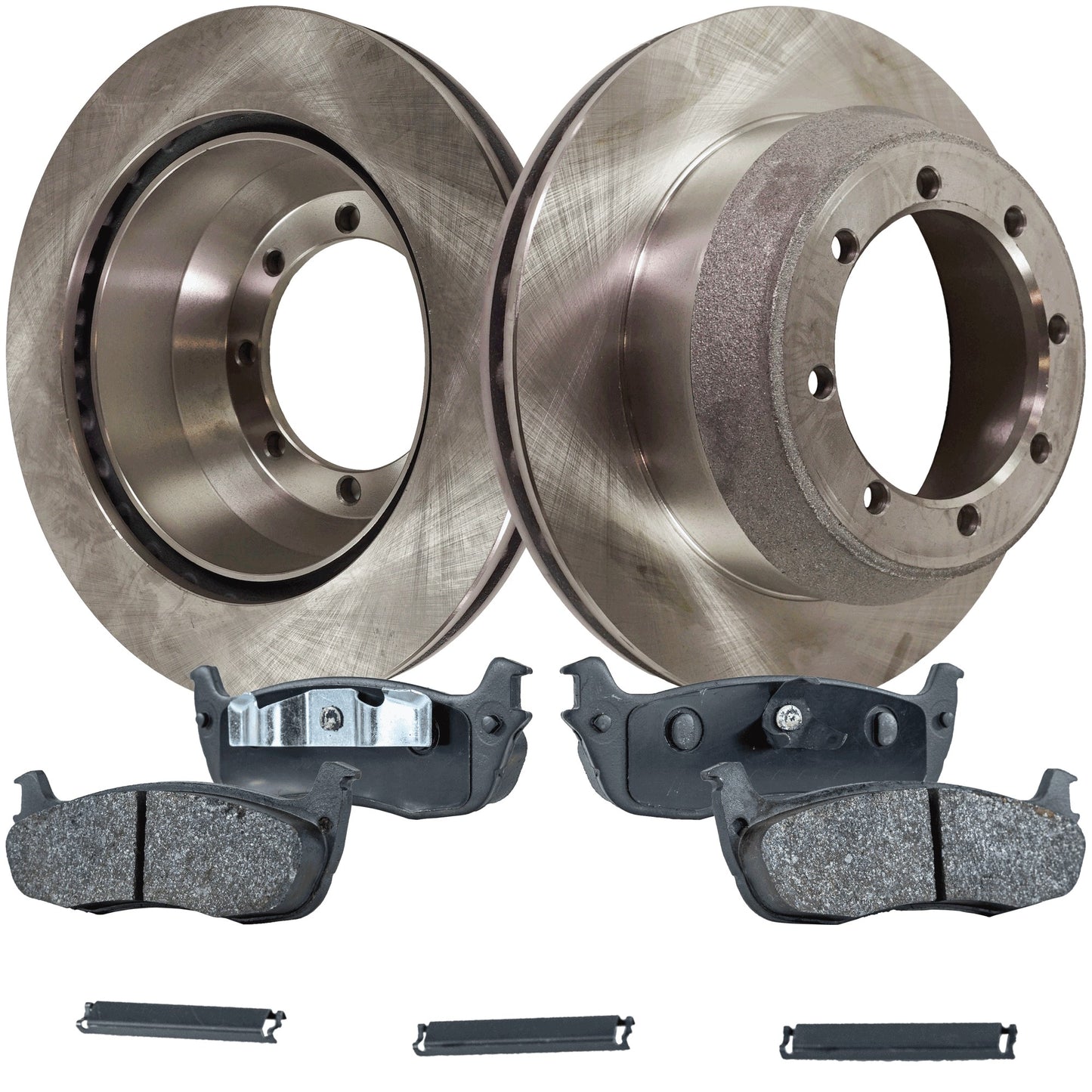 2-Wheel Set Rear Brake Disc and Pad Kit, Plain Surface 325.88 mm RWD Pro-Line Series, Includes (2) Brake Disc and (1) Brake Pad Set