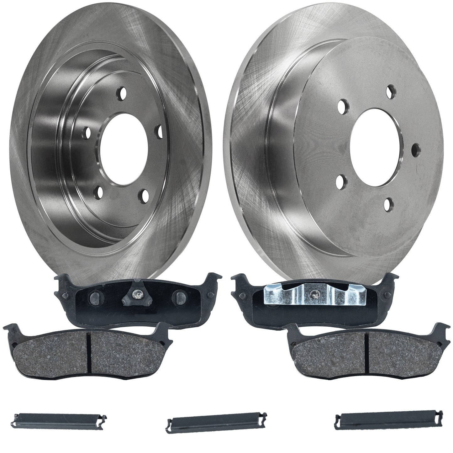 2-Wheel Set Rear Brake Disc and Pad Kit, Plain Surface 334.01 mm Pro-Line Series, Includes (1) Brake Pad Set and (2) Brake Disc